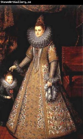 POURBUS, Frans the Younger Portrait of Isabella Clara Eugenia of Austria with her Dwarf